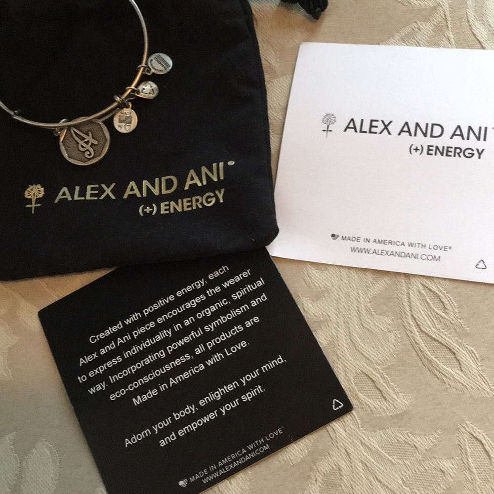 Alex and ani Letter A braclet